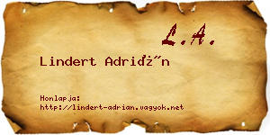 Lindert Adrián névjegykártya